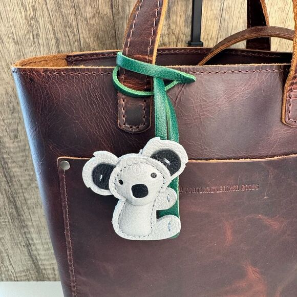 Portland Leather Koala Charm Koala Keychain Leather Purse Flair Bag Charm NEW - Picture 1 of 2